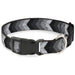 Plastic Clip Collar - Chevron Weathered Black/Grays Plastic Clip Collars Buckle-Down   