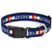 Plastic Clip Collar - Colorado PARKER Flag Blue/White/Red/Yellow Plastic Clip Collars Buckle-Down   