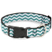 Plastic Clip Collar - Chevron Stripe White/Teal Plastic Clip Collars Buckle-Down   