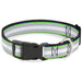 Plastic Clip Collar - Stripes Navy/Neon Green/Silver/White Plastic Clip Collars Buckle-Down   