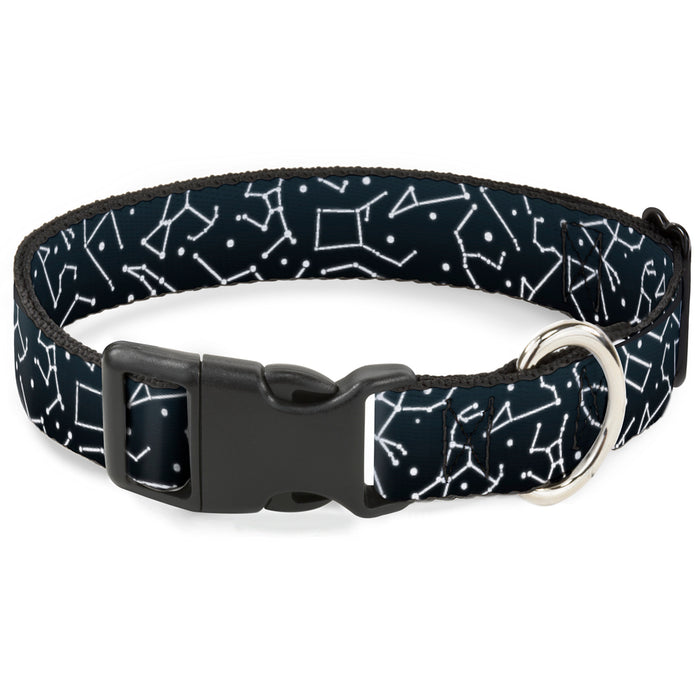 Plastic Clip Collar - Constellations Scattered Midnight Blue/White Plastic Clip Collars Buckle-Down   