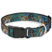 Plastic Clip Collar - Smiley Face Crossbones Stacked Gray/Multi Color Plastic Clip Collars Buckle-Down   