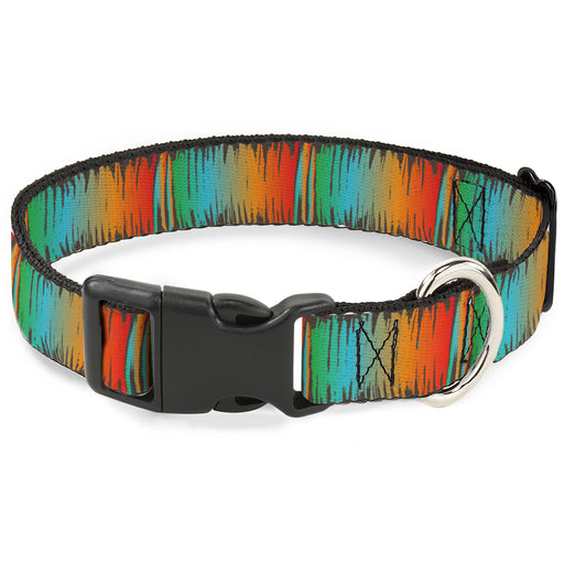 Plastic Clip Collar - Scribble Zarape Fade Brown/Multi Color Plastic Clip Collars Buckle-Down   