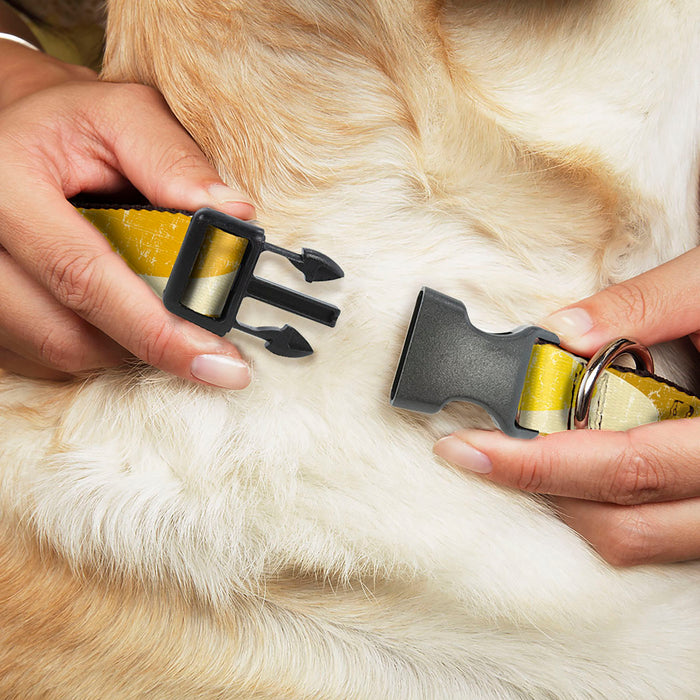 Plastic Clip Collar - Spots Stacked Weathered Yellows/Browns Plastic Clip Collars Buckle-Down   