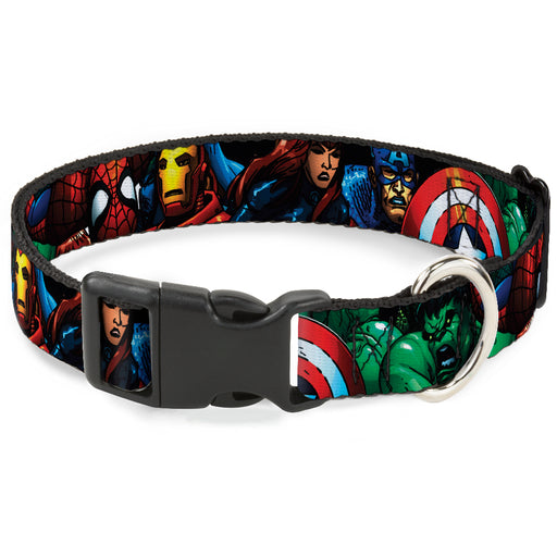 Plastic Clip Collar - Marvel Universe Superheroes Stacked Plastic Clip Collars Marvel Comics   