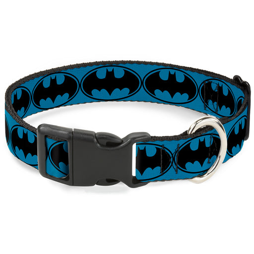 Plastic Clip Collar - Bat Signal-3 Blue/Black/Blue Plastic Clip Collars DC Comics   
