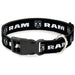 Plastic Clip Collar - RAM Shield Logo/Bold Text Black/White Plastic Clip Collars Dodge   
