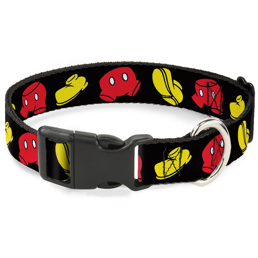 Plastic Clip Collar - Mickey Mouse Shorts and Shoes Black/Red/Yellow Plastic Clip Collars Disney   