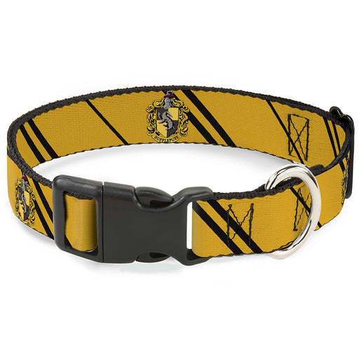 Plastic Clip Collar - HUFFLEPUFF Crest/Stripe Yellow/Black Plastic Clip Collars Warner Bros.   