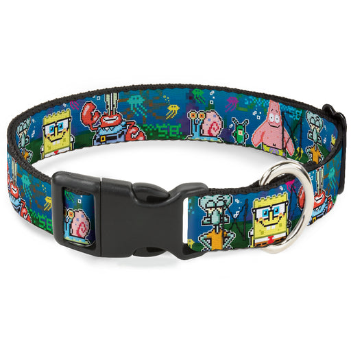 Plastic Clip Collar - SpongeBob & Friends 8-Bit Scene Plastic Clip Collars Nickelodeon   