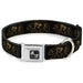 Dog Bone Seatbelt Buckle Collar - California Grizzly Bear Outline Black/Brown Seatbelt Buckle Collars Buckle-Down   