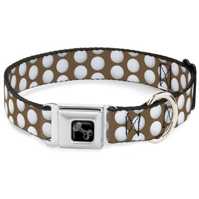 Dog Bone Black/Silver Seatbelt Buckle Collar - Golf Balls Tan/White Seatbelt Buckle Collars Buckle-Down   