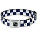 Dog Bone Black/Silver Seatbelt Buckle Collar - Checker Midnight Blue/White Seatbelt Buckle Collars Buckle-Down   