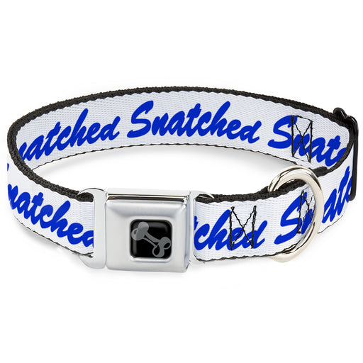 Dog Bone Black/Silver Seatbelt Buckle Collar - SNATCHED Script  White/Blue Seatbelt Buckle Collars Buckle-Down   