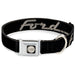 Ford F-100 Logo Full Color Black/Tans Seatbelt Buckle Collar - FORD F-100 Script Black/Tan-Gray Seatbelt Buckle Collars Ford   