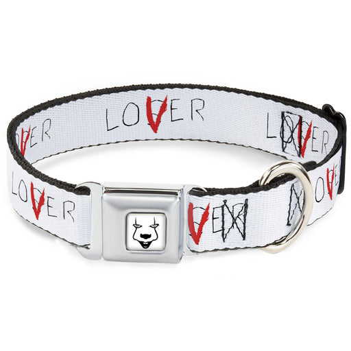It Chapter Two LOSER/LOVER Full Color White/Black/Red Seatbelt Buckle Collar - It Chapter Two LOSER/LOVER White/Black/Red Seatbelt Buckle Collars Warner Bros. Horror Movies   