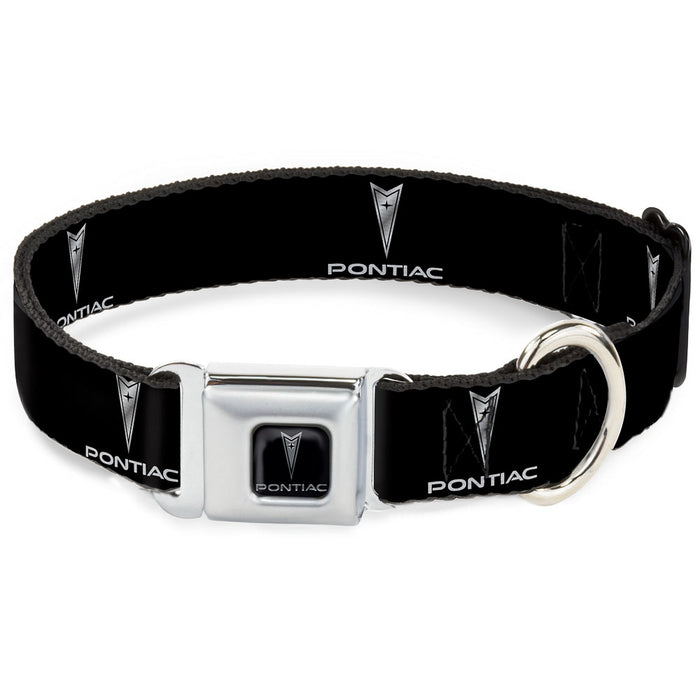 Pontiac Black/Silver Seatbelt Buckle Collar - Pontiac Black/Silver Logo REPEAT Seatbelt Buckle Collars GM General Motors   