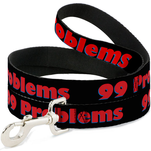 Buckle-Down Dog Leash - 99 PROBLEMS Black/Red Dog Leashes Buckle-Down   