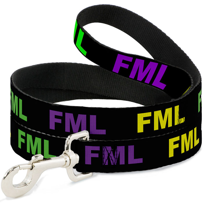 Buckle-Down Dog Leash - FML Black/Yellow/Green/Purple Dog Leashes Buckle-Down   