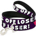 Buckle-Down Dog Leash - F!#$ OFF LOSER! Purple/Fuchsia/Yellow/Turquoise Dog Leashes Buckle-Down   