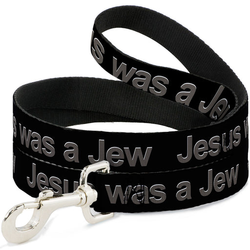 Buckle-Down Dog Leash - JESUS WAS A JEW Black/Gray Dog Leashes Buckle-Down   