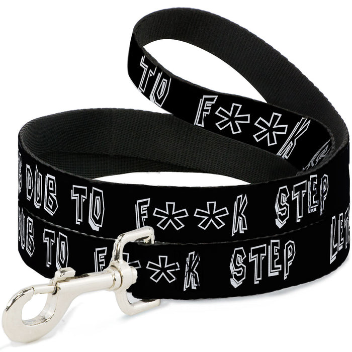Buckle-Down Dog Leash - LETS DUB TO F**K STEP Black/White Dog Leashes Buckle-Down   