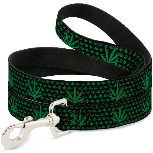 Buckle-Down Dog Leash - Marijuana Garden Black/Green Dog Leashes Buckle-Down   