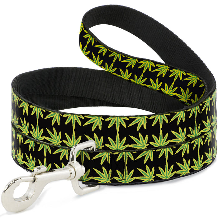 Buckle-Down Dog Leash - Marijuana Reflection Black/Yellow/Green Dog Leashes Buckle-Down   