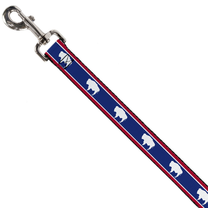 Dog Leash - Wyoming Flags Bison Silhouette Dog Leashes Buckle-Down   