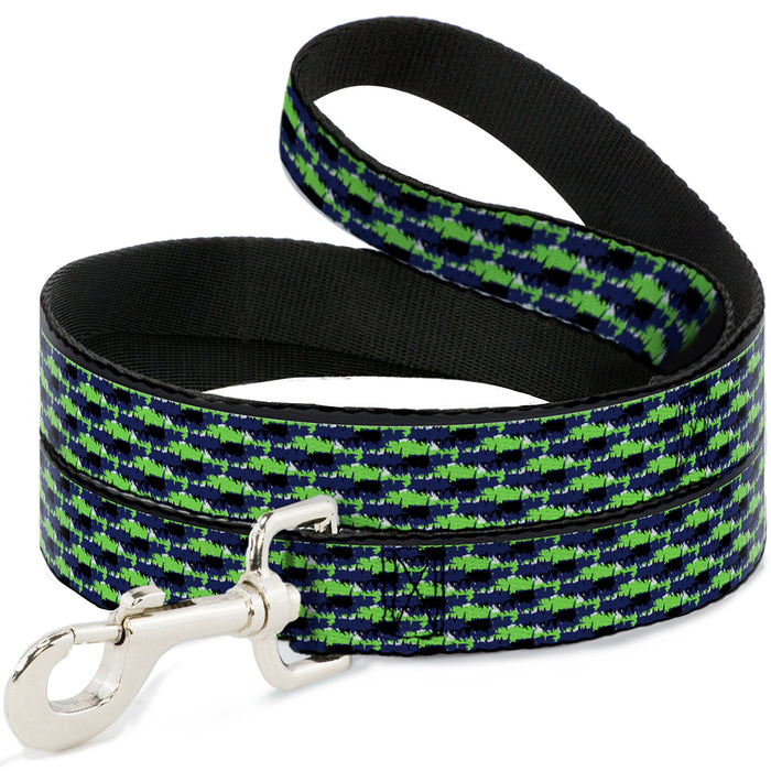 Dog Leash - Abstract Scribble Black/Blue/Neon Green Dog Leashes Buckle-Down   