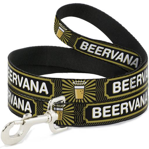 Buckle-Down Dog Leash - Beer Pint/BEERVANA Rays/Waves Black/Olive Dog Leashes Buckle-Down   