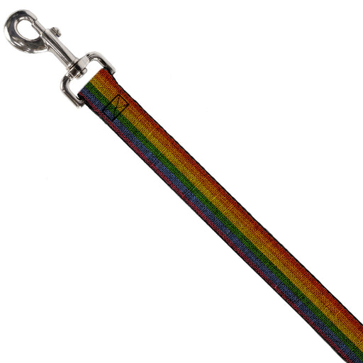 Dog Leash - Burlap Texture Rainbow Dog Leashes Buckle-Down   