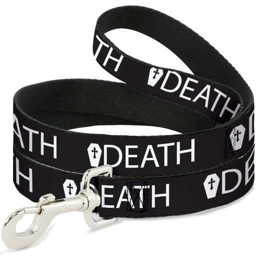 Dog Leash - DEATH/Coffin Black/White Dog Leashes Buckle-Down   