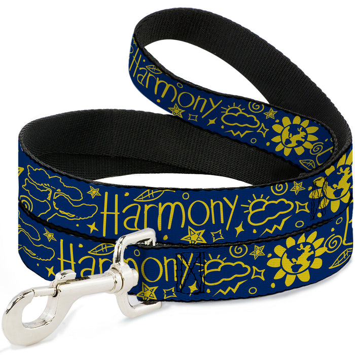 Dog Leash - HARMONY BALANCE LIFE Icons Collage Blue/Yellow Dog Leashes Buckle-Down   