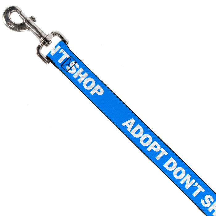 Dog Leash - Pet Quote ADOPT DON'T SHOP Blue/White Dog Leashes Buckle-Down   