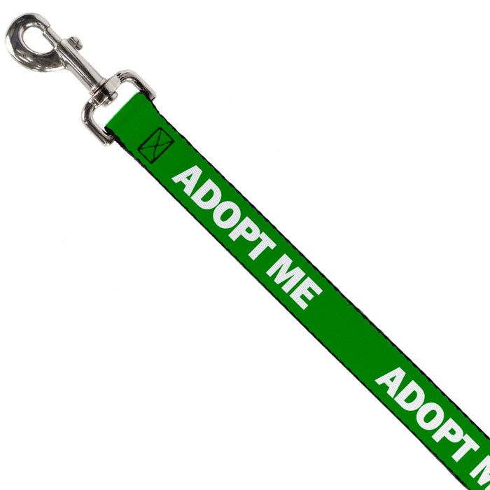 Dog Leash - Pet Quote ADOPT ME Green/White Dog Leashes Buckle-Down   
