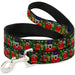 Dog Leash - Christmas Nutcracker Polka Dots Greens Gold Red Dog Leashes Buckle-Down   