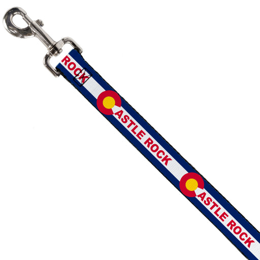 Dog Leash - Colorado CASTLE ROCK Flag Blue/White/Red/Yellows Dog Leashes Buckle-Down   