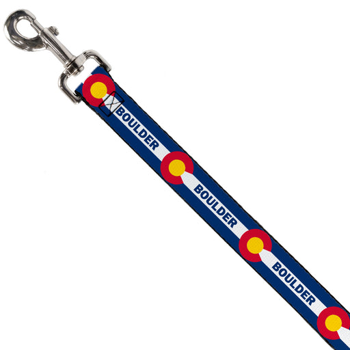 Dog Leash - Colorado BOULDER Flag Blue/White/Red/Yellow Dog Leashes Buckle-Down   