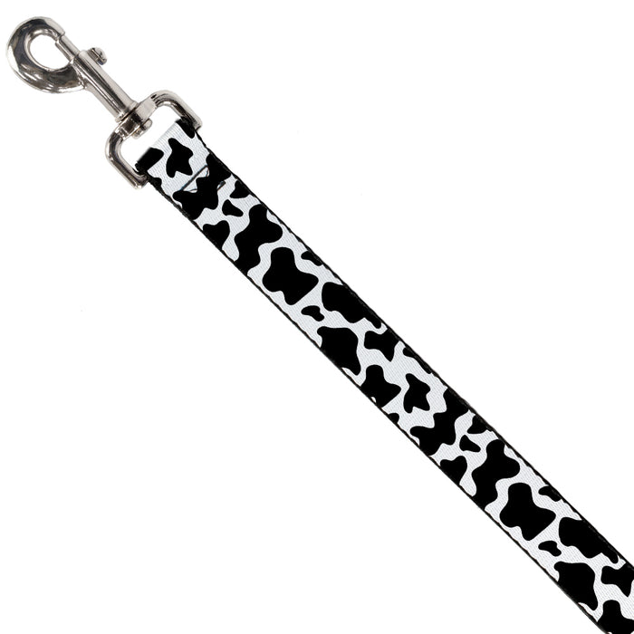 Dog Leash - Cow Pattern Print White/Black Dog Leashes Buckle-Down   