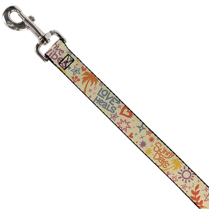 Dog Leash - Summer Harmony Collage Beige/Multi Color Dog Leashes Buckle-Down   