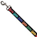 Dog Leash - SAUCE Baseball Script Black/Multi Color Dog Leashes Buckle-Down   