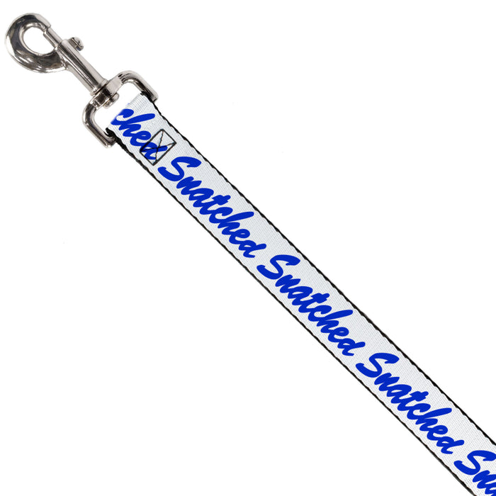 Dog Leash - SNATCHED Script  White/Blue Dog Leashes Buckle-Down   