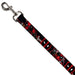 Dog Leash - Deadpool 2-Action Poses/Splatter Logo Black/Red/White Dog Leashes Marvel Comics   