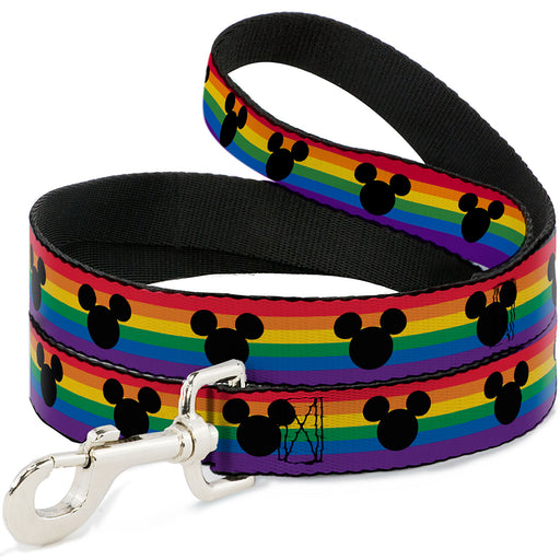 Dog Leash - Mickey Mouse Ears Icon Rainbow Pride Flag Dog Leashes Disney   