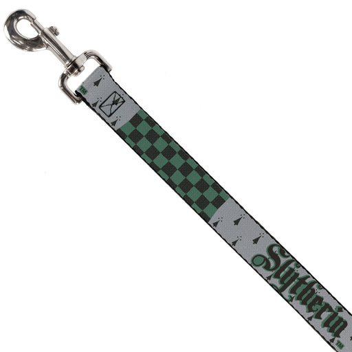 Dog Leash - Harry Potter SLYTHERIN/Checker Blocks Grays/Greens Dog Leashes Warner Bros.   