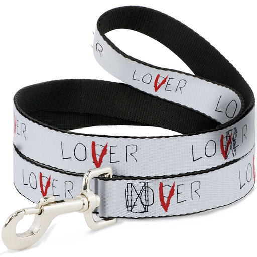 Dog Leash - It Chapter Two LOSER/LOVER White/Black/Red Dog Leashes Warner Bros. Horror Movies   