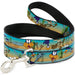 Dog Leash - Road Runner/Wile E. Coyote Scene1 Brown Fade Dog Leashes Looney Tunes   