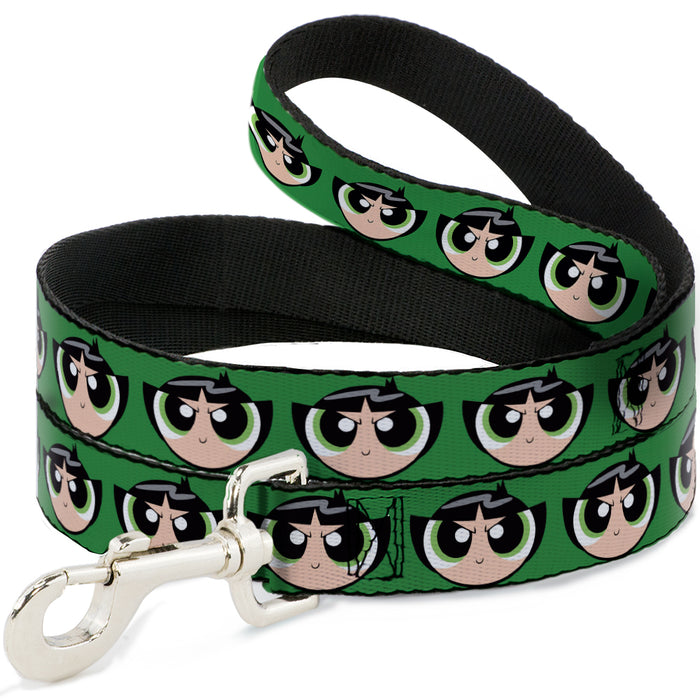 Dog Leash - The Powerpuff Girls Buttercup Face Close-Up Green Dog Leashes Warner Bros. Animation   