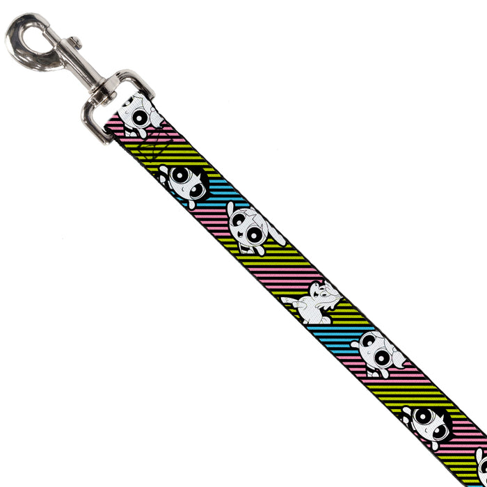 Dog Leash - The Powerpuff Girls and Donny Stripe Black/Multi Pastel Dog Leashes Warner Bros. Animation   
